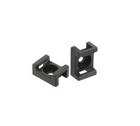 Collier électricien à embase | Collier plastique serrage | Attache de câble | Serre câble à embase | Sachet Avec Accroche De 10 Embases Simples Noires L 9mm | Debflex | 709568