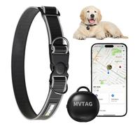 Collier GPS pour Chien avec Traceur - Dispositif de localisation/portée illimitée/Mode Perdu pour Chien Taille Ajustable Intelligent Ensemble Collier-Fonctionne avec Apple Find My (iOS Uniquement)