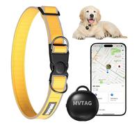 Collier GPS pour Chien avec Traceur - Dispositif de localisation/portée illimitée/Mode Perdu pour Chien Taille Ajustable Intelligent Ensemble Collier-Fonctionne avec Apple Find My (iOS Uniquement)