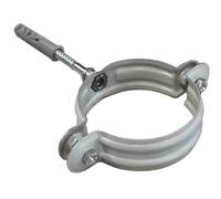 Collier rond pour plomberie pour gouttières (D 100 Aluminium/BLANC - GRIS)