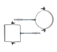 Colliers De Gouttière Scp-v 100 Mm ¿ Peints En Carré, Tête De Moka, Avec Vis Et Cheville S10 ¿ Fischer