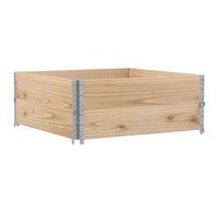 Colliers de palette 2 pcs 100x100 cm bois de pin solide
