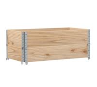 Colliers de palette 2 pcs 100x50 cm bois de pin solide