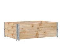 Colliers de palette 2 pcs 120x80 cm bois de pin solide