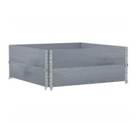 Colliers de palette 2 pcs gris 100x100 cm bois de pin solide