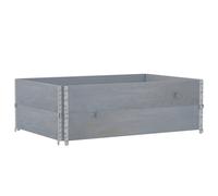Colliers de palette 2 pcs gris 120x80 cm bois de pin solide