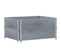 Colliers de palette 2 pcs gris 80x60 cm bois de pin solide