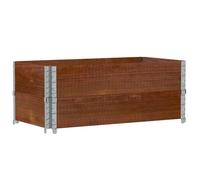 Colliers de palette 2 pcs marron 100x50 cm bois de pin solide