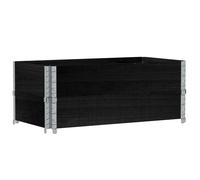 Colliers de palette 2 pcs noir 100x50 cm bois de pin solide