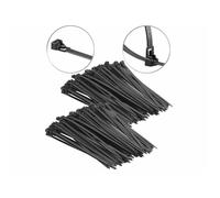 AGT : 200 colliers de serrage réutilisables - Noir - 250 x 7,6 mm G