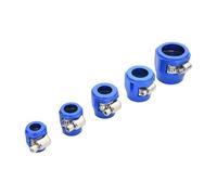 Colliers de serrage en aluminium, 4AN 6AN 8AN 10AN 12AN, clip de finition d'extrémité de tuyau for conduite d'huile, de gaz, de carburant et de carburant(Blue,AN4(8mm-12mm))