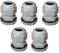 Colliers de serrage étanches - Fixations pour câbles - Protection de câbles IP68 - Raccords de câbles sous-marins - Lot de 5 pièces, Ø 25 mm - Gris