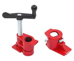 Colliers de serrage pour tubes Holzleim - Coffret de 6 colliers - Acier titane haute résistance - Pour tubes de 26,5 mm - Serre-joints rapides pour travaux sur bois - Rouge