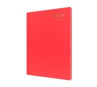 Collins Agenda 12 mois « Essentials » pour mi-année académique, juillet 2025 à juillet 2026 - ESSA41M.15-2526 - Agenda de rendez-vous journalier A4, couverture rigide, rouge