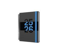 Collins Agenda « Delta » 14 mois mi-année académique, juillet 2025 à août 2026 - FP51M.60-2526 - Agenda journalier de rendez-vous, couverture à spirales, format A5, bleu