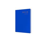 Collins Agenda « Essentials » sur 12 mois pour mi-année académique, juillet 2025 à juillet 2026 - ESSA51M.60-2526 - Agenda de rendez-vous journalier A5, couverture rigide, bleu