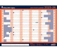 Collins Agenda mural Colplan 12 mois mi-année académique, juillet 2025, juillet 2026 - CWC11-2526 - Calendrier mensuel, format A1