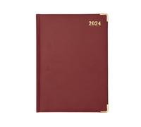 Collins Debden Classic Agenda semainier 2024 (avec rendez-vous) - Planificateur d'entreprise et organisateur - Janvier à décembre 2024 - Semainier - Rouge - 1210V.15-24