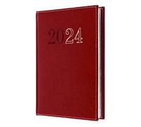 Collins Debden Collins Chelsea Agenda 2024 journalier format A5 - Planificateur d'entreprise et organisateur - Janvier à décembre 2024 - Agenda journalier - Rouge - ND54.15-24