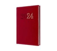 Collins Debden Collins Chelsea Agenda semainier 2024 format A5 - Planificateur d'entreprise et organisateur - Janvier à décembre 2024 - Semainier - Rouge - ND53.15-24