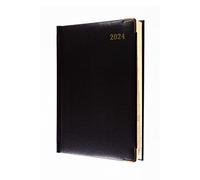 Collins Debden Collins Classic Agenda 2024 compact 1 jour par page avec rendez-vous) - Planificateur d'entreprise et organiseur - Janvier à décembre 2024 - Journalier - Noir - 1250 V 99-24