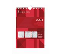 Collins Debden Collins Colplan Agenda semainier à spirales 2024 - De janvier à décembre 2024 - Semainier - 60-24 - Rouge