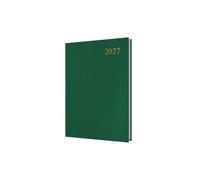 Collins Debden ESSA51.52-27 Agenda journalier 2027 sur 12 mois avec couverture rigide Vert