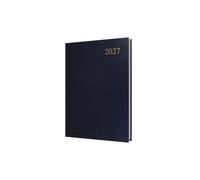 Collins Debden ESSA51.65-27 Agenda journalier 2027 sur 12 mois avec couverture rigide Bleu foncé