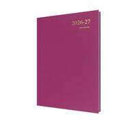 Collins Debden Essential Agenda annuel 2026-2027 13 mois A4 journalier avec rendez-vous Rose foncé