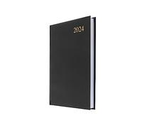 Collins Debden Essential - Agenda journalier 2024 - Agenda 2024 une page par jour et planificateur 2024 - Pour le bureau, les académiques et personnels (format A5, noir)