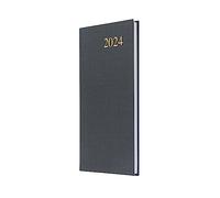 Collins Debden Essential Agenda semainier 2024 à 2024 avec couverture souple et couverture flexible Gris