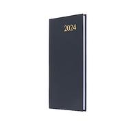 Collins Debden Essential Agenda semainier de poche 2024 à 2024 - Agenda semainier - Doux au toucher - Couverture flexible - Petit calendrier de poche 2024 - Bleu