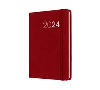 Collins Debden Legacy Agenda semainier de poche 2024 - Planificateur d'entreprise et organiseur - Janvier à décembre 2024 - Semainier - Rouge - CL73.15-24