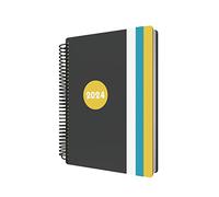Collins Delta Agenda 2024 journalier A5 (avec rendez-vous) - Planificateur et organisateur de style de vie pour le bureau, le travail, la maison - Janvier à décembre 2024 - Journalier - Jaune -