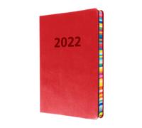 Collins Edge Rainbow Agenda semainier 2022 Rouge Format A5