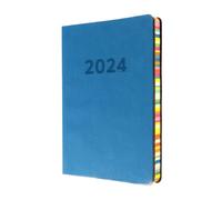 Collins Edge Rainbow ED153.U57-24 Agenda semainier A5 - Planificateur de style de vie pour bureau, travail, personnel et maison - Agenda semainier de janvier à décembre 2024 - Bleu clair
