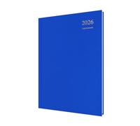 Collins - ESSA41A.60-26 Agenda 2026 sur 12 mois, 1 jour par page, avec 1/2 heures de rendez-vous, couverture rigide A4, bleu