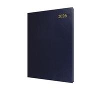 Collins - Essential - Agenda 2026 sur 12 mois, 1 jour par page, couverture rigide A4, bleu foncé (ESSA41.65-26)