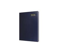 Collins - Essential - Agenda 2026 sur 12 mois, 1 jour par page, couverture rigide, bleu foncé (ESSA51.65-26)