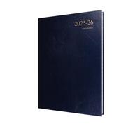 Collins Essentials ESSA41M.65-2526 Agenda de rendez-vous journalier 12 mois avec couverture rigide Bleu foncé Format A4