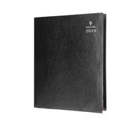 Collins Leadership - Calendrier annuel 2026 12 mois, un jour par page avec agenda de rendez-vous horaire, A5 - Noir (CP6744.99-26)