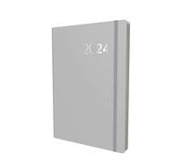 Collins Legacy Agenda semainier 2024 format A5 - Planificateur d'entreprise et organiseur - Janvier à décembre 2024 - Semainier - Gris - CL53.97-24