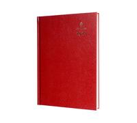 Collins Standard Desk - Agenda professionnel 2025 pour professionnels - Agenda journalier par page A5 - Rouge - (52,15 à 25) - Planificateur d'affaires de qualité supérieure avec couverture rigide en