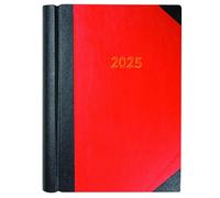 Collins Standard Desk - Agenda professionnel 2025 pour professionnels - Format A4 deux pages par jour - Rouge - (106,15 à 25) - Planificateur d'affaires de qualité supérieure avec couverture rigide en