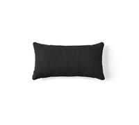 Colombine - coussin - en velours côtelé - 32x63 cm - Noir