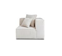 Colombine - module d'assise d'angle réversible - en velours côtelé - Beige