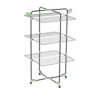 Colombo Alpina 30 - Séchoir à Linge Tour Modulable 30m - Étendoir sur Pied avec roulettes & Porte-Cintres - Structure Acier Antirouille, Pliable et Compact - Fabriqué en Italie - Capacité 11kg