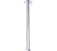 Colonne à eau de jardin 100 cm acier inoxydable rond