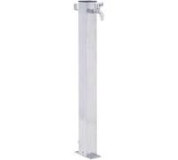 vidaXL Colonne à eau de jardin 40 cm – Acier inoxydable carré, robinet sur pied