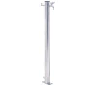 vidaXL Colonne à eau de jardin 40 cm acier inoxydable ronde avec robinet sur pied